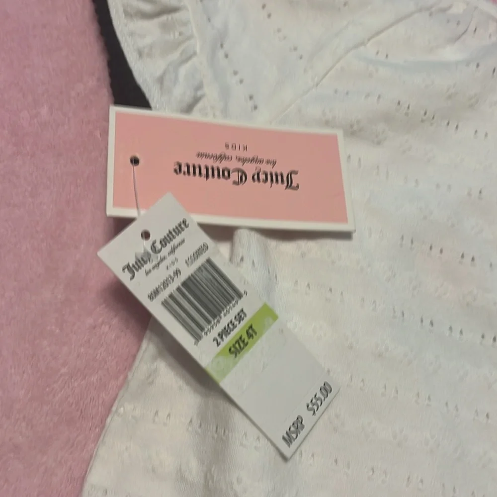 Juicy Couture White Top and Floral Leggings Set
